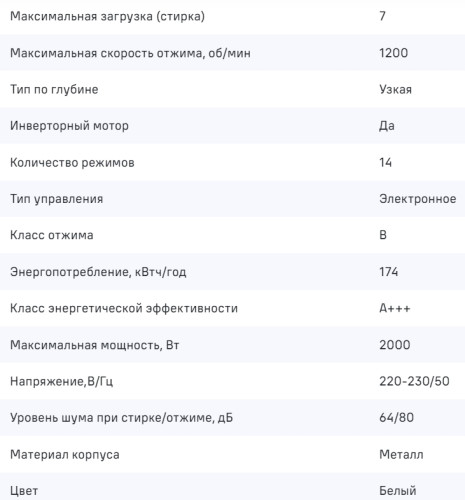 Стиральная машина MAUNFELD (Маунфилд) MFWM127ISWH