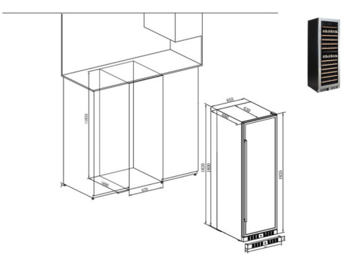 Винный шкаф Temptech (Темптек) E1000DX