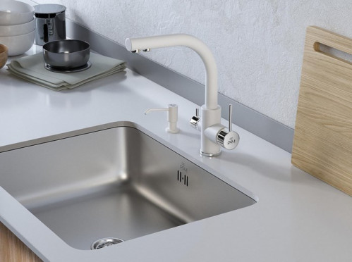 Смеситель для кухни Paulmark (Паульмарк) Essen Es213011-431, матовый белый