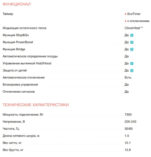 Индукционная варочная панель Electrolux (Электролюкс) EIV64453