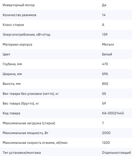 Стиральная машина MAUNFELD (Маунфилд) MFWM127STWH06