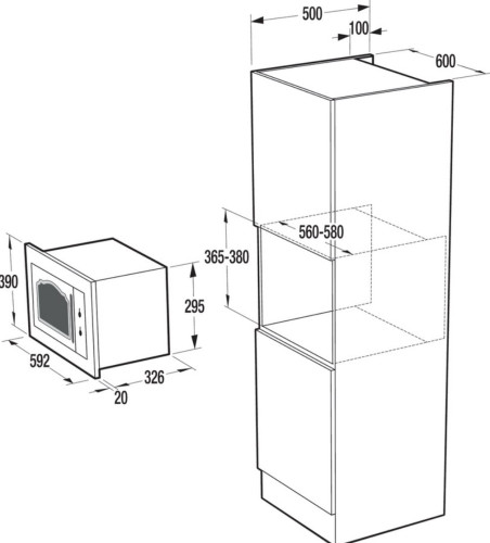 Встраиваемая микроволновая печь Gorenje (Горенье) BM 235 CLI
