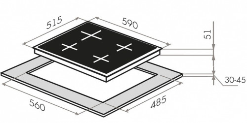 Газовая варочная панель MAUNFELD (Маунфилд) EGHS.64.33CSD/G