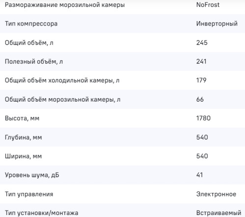Встраиваемый холодильник MAUNFELD (Маунфилд) MBF177NFWHGR Inverter