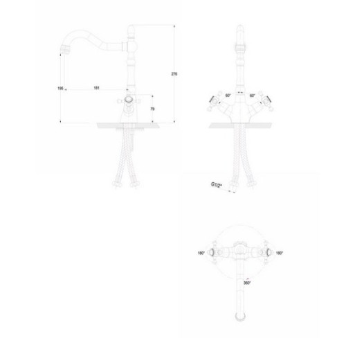 Смеситель для кухни Paulmark (Паульмарк) Essen Es226001-401, антрацит