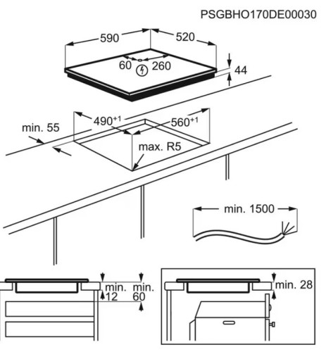 Индукционная варочная панель Electrolux (Электролюкс) LIL61424C