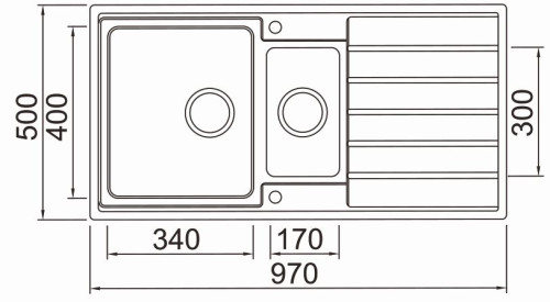 Кухонная мойка Seaman Eco Roma SMR-9750B Slam-shut (два отв.)