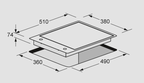 Газовая варочная панель Fulgor-Milano (Фулгор-Милано) CPH 402 GX