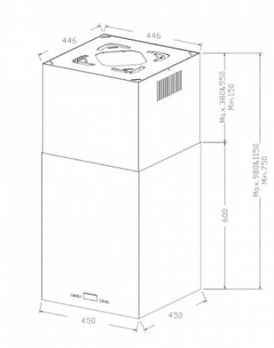 Вытяжка Korting (Кёртинг) KHA 45970 W Cube