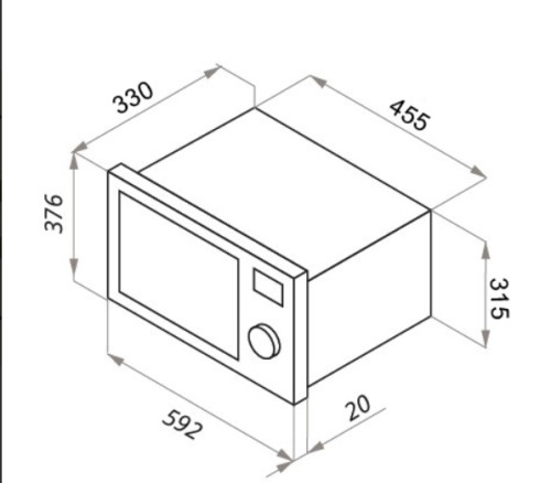 Встраиваемая микроволновая печь MAUNFELD (Маунфилд) JBMO.20.5GRIB