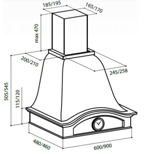 Вытяжка Lex (Лекс) PALERMO 600 White