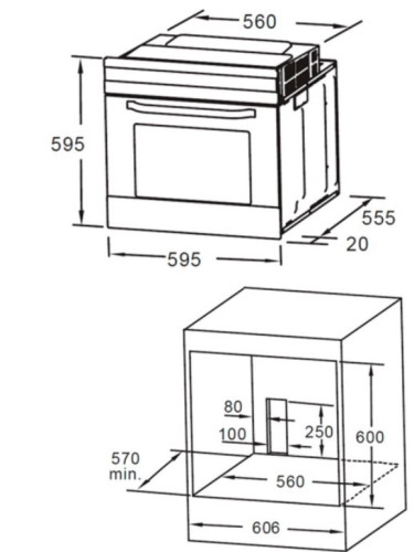 Газовый духовой шкаф MAUNFELD (Маунфилд) MOGM703W