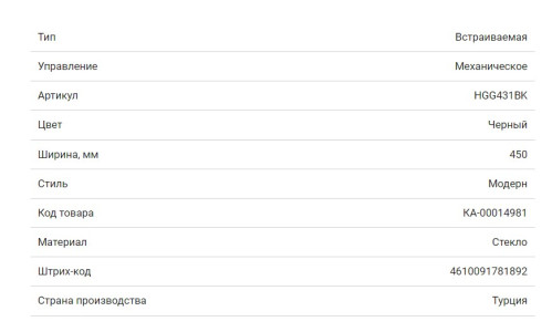Газовая варочная панель HOMSair (ХОМСЭйр) HGG431BK