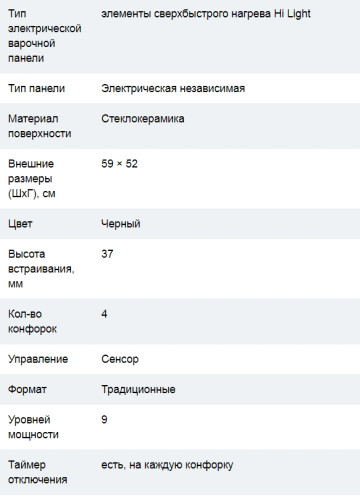 Электрическая варочная панель Cata (Ката) TCDO 604 BV