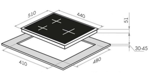 Газовая варочная панель HOMSair (ХОМСЭйр) HGG433WH