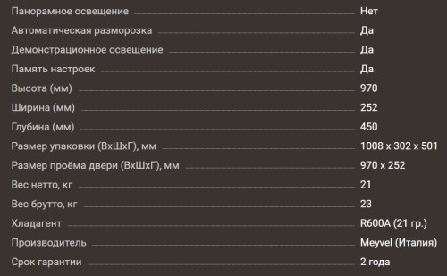 Винный шкаф Meyvel (Мейвел) MV16-CBD1