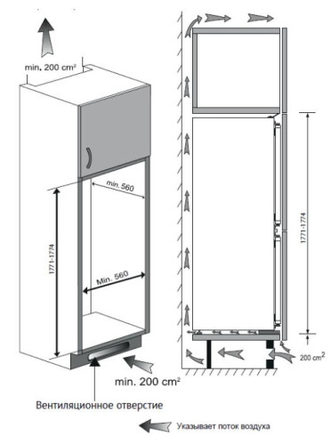 Встраиваемый холодильник Kuppersberg (Купперсберг) RBN 1760