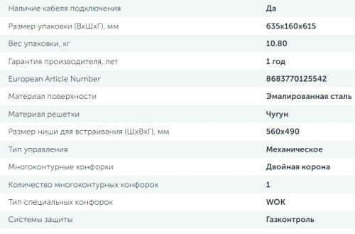 Газовая варочная панель Delvento (Делвенто) V60V41O220