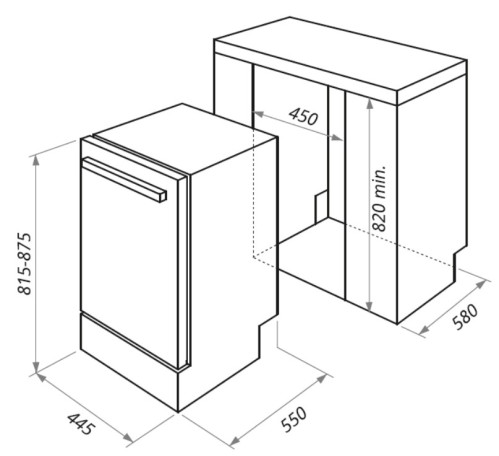 Встраиваемая посудомоечная машина MAUNFELD (Маунфилд) MLP-08S