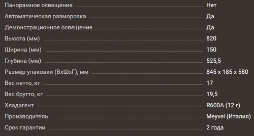 Винный шкаф Meyvel (Мейвел) MV9-KWT1