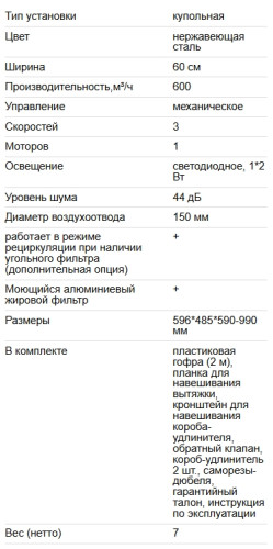 Вытяжка EXITEQ (Экзитег) EX-1086 Inox