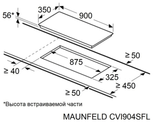 Индукционная варочная панель MAUNFELD CVI904SFLDGR