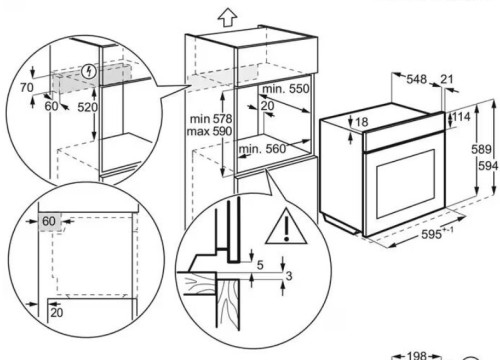 Электрический духовой шкаф Electrolux (Электролюкс) EOE5C71Z