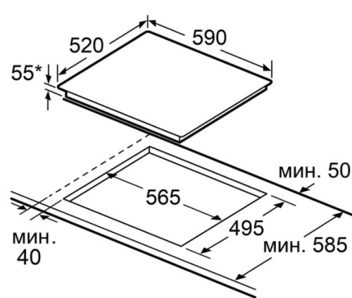Индукционная варочная панель MAUNFELD (Маунфилд) CVI604EXBK