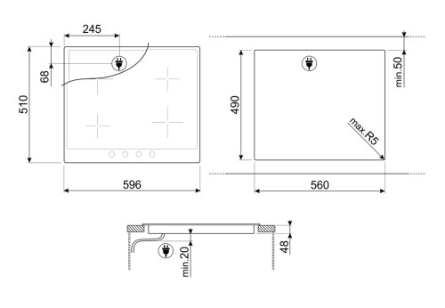 Электрическая варочная панель Smeg (Смег) P864PO