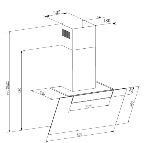 Вытяжка Meferi (Мефери) AIRBOX60BK COMFORT