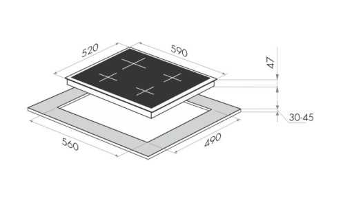 Электрическая варочная панель MAUNFELD (Маунфилд) MVSE59.4HL-BK
