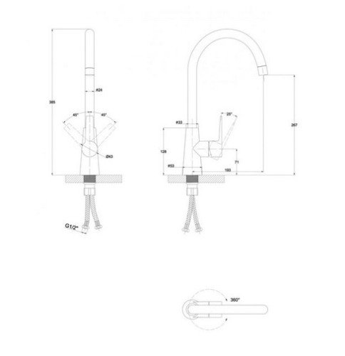 Смеситель для кухни Paulmark (Паульмарк) Holstein Ho212065-431, матовый белый