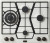 Газовая варочная панель Korting (Кёртинг) HG 6115 CTRI