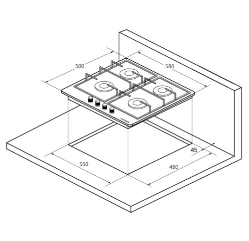 Газовая варочная панель Kuppersberg (Купперсберг) TS 61 X