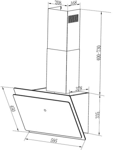 Вытяжка MAUNFELD (Маунфилд) GRAMMY 60 черное стекло