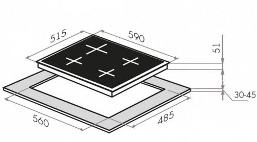 Газовая варочная панель HOMSair (ХОМСэйр) HGG646WH