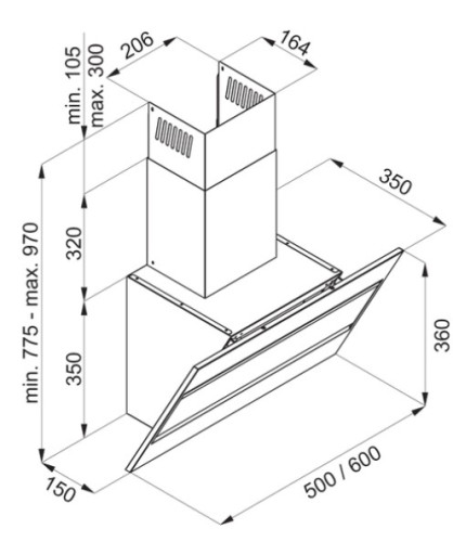 Вытяжка MAUNFELD (Маунфилд) BRIDGE Line 50