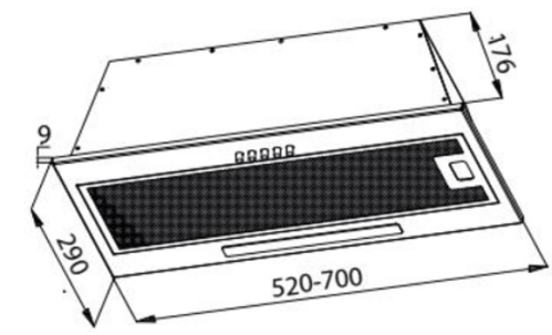 Встраиваемая вытяжка Evelux (Эвелюкс) INTEGRAL 60 X
