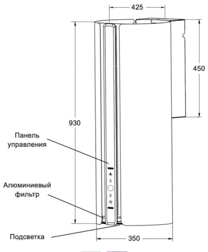 Вытяжка Lex (Лекс) TORO 350 WHITE