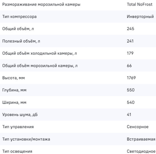 Встраиваемый холодильник MAUNFELD (Маунфилд) MBF17754NFWHGR LUX