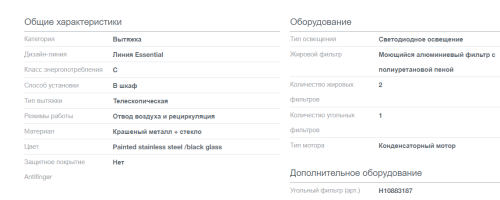 Встраиваемая вытяжка Gorenje (Горенье) TH64E3SGB