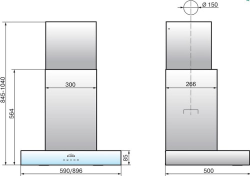 Вытяжка Elikor (Эликор) Агат 90 нерж/черный