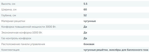 Газовая варочная панель Simfer (Симфер) H60Q40B572