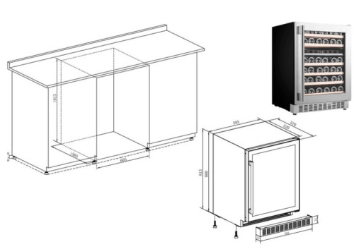 Винный шкаф Temptech (Темптек) OX60DX