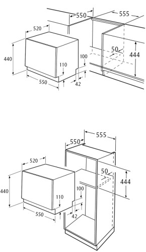 Встраиваемая посудомоечная машина Krona (Крона) HAVANA 55 CI
