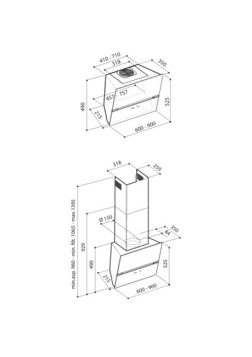 Вытяжка Korting (Кёртинг) KHC 69080 GN