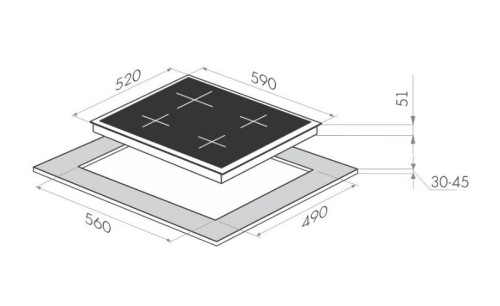 Газовая варочная панель MAUNFELD (Маунфилд) MGHG.64.76IL