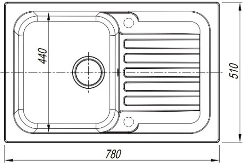 Кухонная мойка Dr.Gans (Доктор Ганс) "АДЕЛЬ-780" 780x510x210 цвет латте